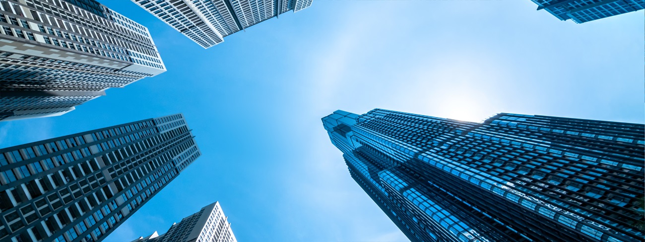 Skyview of buildings