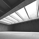 Building interior in black and white