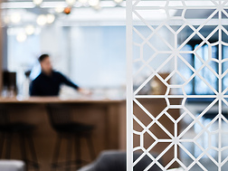 Abstract Person Behind Bar