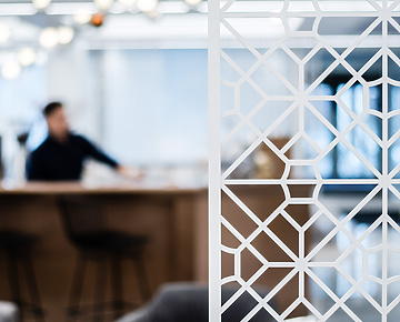 Abstract Person Behind Bar