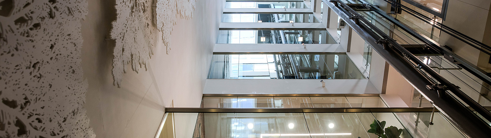 a glass elevator in africa house