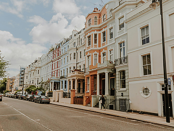 a street with cars parked on it