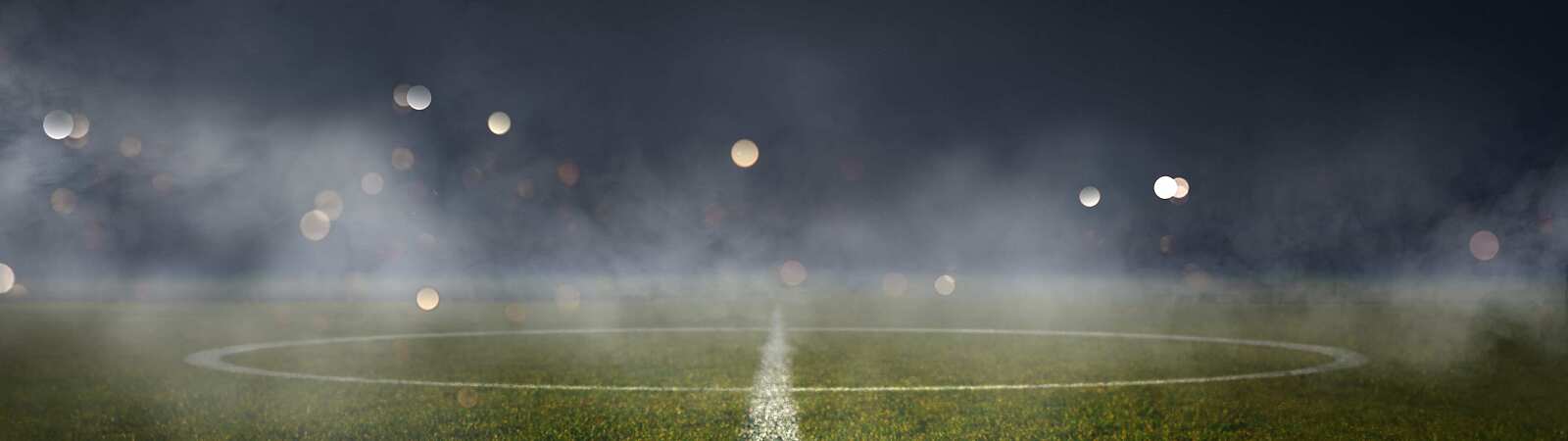 a football field at the half way line