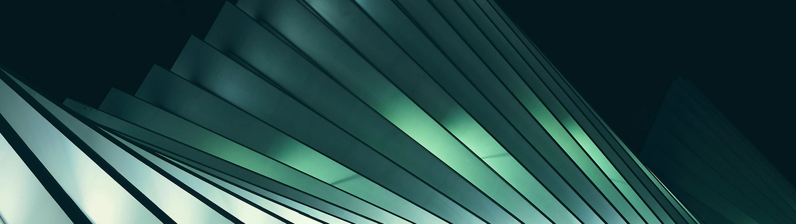 abstract green metal shapes