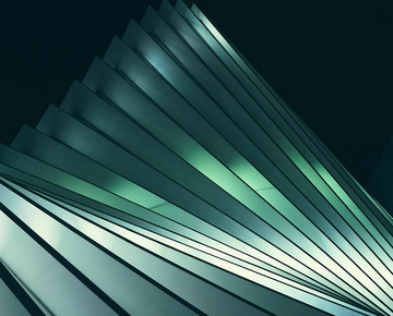 abstract green metal shapes