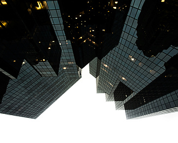 Dark abstract glass building