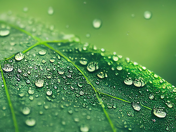 water droplets on a leaf