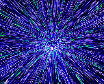 abstract blue and green lights