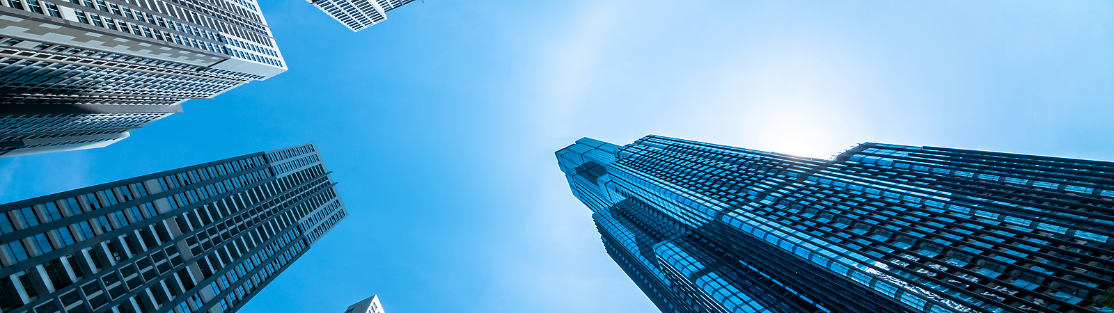 Skyscraper buildings sky view